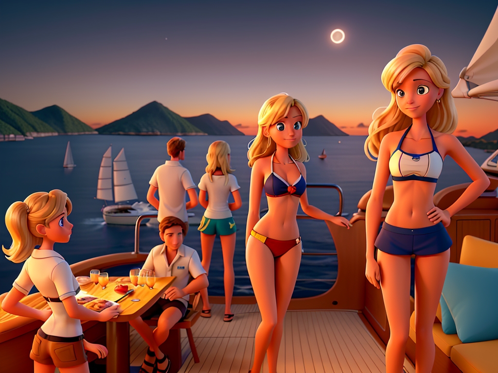 Bild: Party bei Mondschein auf der Segelyacht in Palma de Mallorca