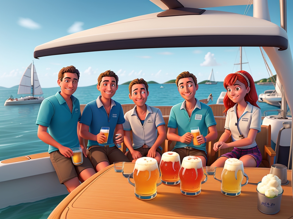 Skippertraining: gemeinsames Anleger-Bier am Steg im Cockpit der Segelyacht